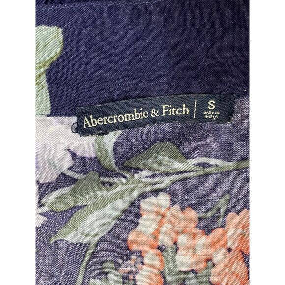 Abercrombie & Fitch Women's Romper One-Piece Mini Wrap Top Belted S Blue Floral - Picture 4 of 10